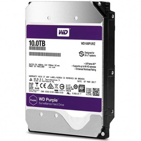 10 TB SURVEILLANCE HARD DRIVE (WD PURPLE) 3.5" SATA