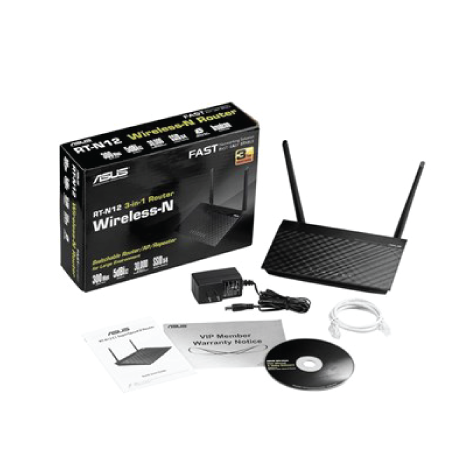 Asus RT-N12+ 3-in-1 Router / AP / Range Extender Router
