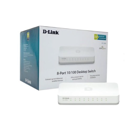 D-LINK DES-1008C 8-PORT 10/100 MBPS UNMANAGED NETWORK SWITCH