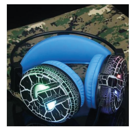 Gaming Headset With Microphone H6 RGB Crack - Black