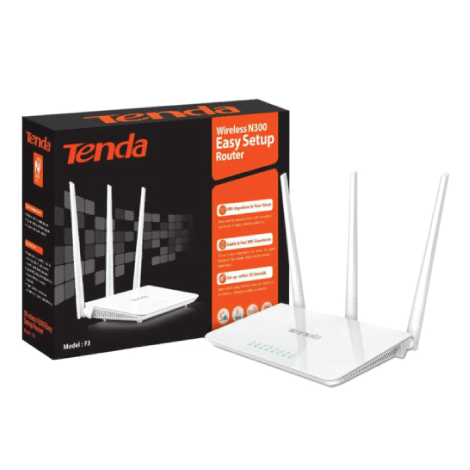 Tenda F3 300mbps 3 Antennas Router