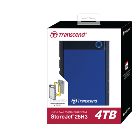 Transcend 4TB StoreJet 25H3B Portable(HDD) Blue