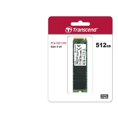 Transcend 512GB 110S NVMe M.2 2280 PCIe Gen3x4 Internal SSD